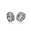 Pendientes aros pequeños  con piedras multicolor 19457P